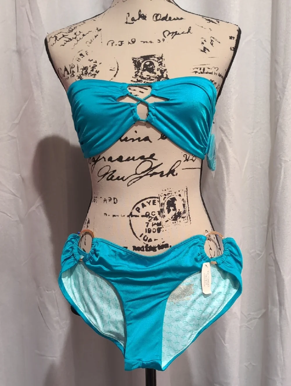 Victoria's Secret Crisscross Bandeau And Cheeky Hipkini Swim Bottom, NWT! - Picture 1 of 4